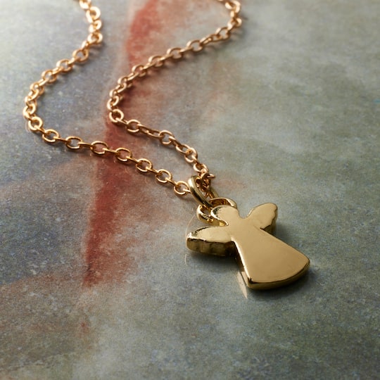 12 Pack: Charmalong™ 14K Gold Plated Angel Charm by Bead Landing™
